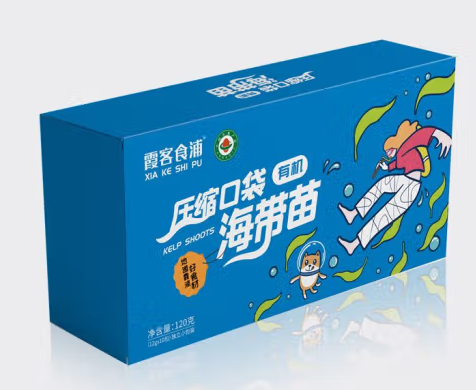有機海帶苗的包裝盒設計作品欣賞(圖1)