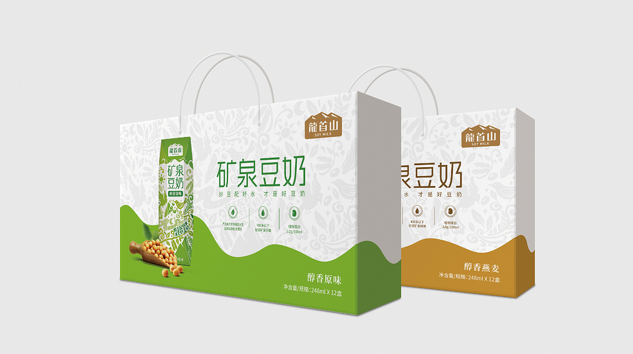 礦泉豆奶禮盒包裝設計欣賞(圖1)