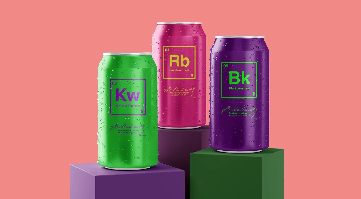 手工水果啤酒包裝罐設計欣賞(圖1)