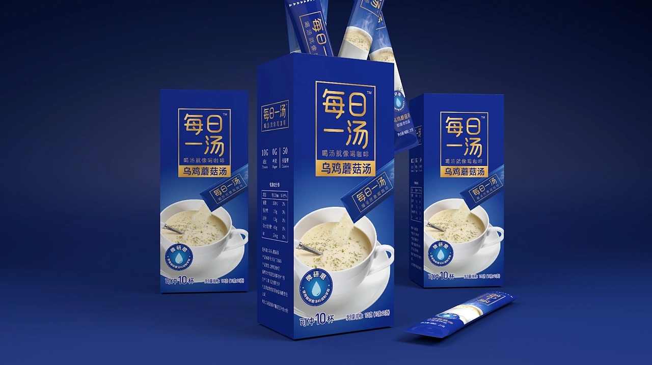 烏雞蘑菇湯包裝盒如何設計(圖1) 烏雞蘑菇湯包裝盒如何設計(圖1)