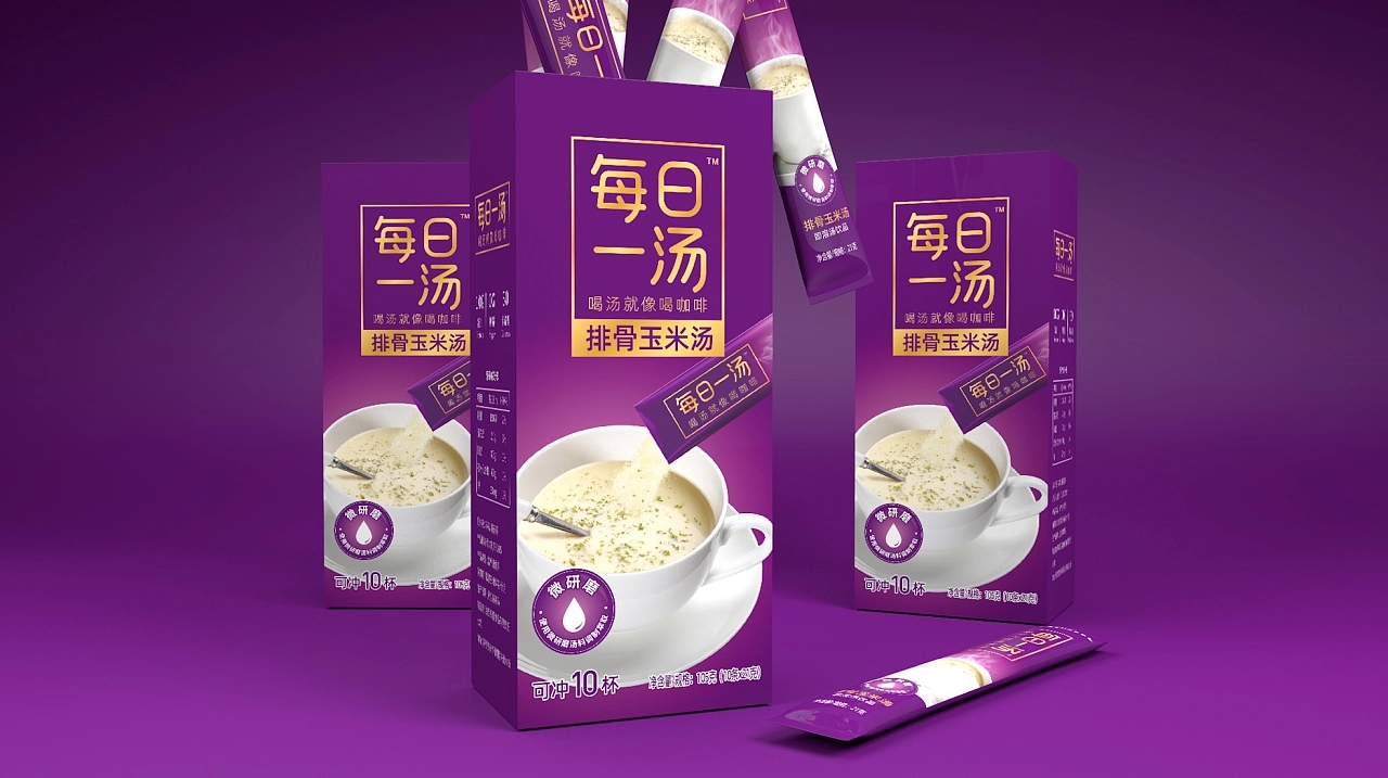 排骨玉米湯外包裝設計怎么做好(圖1)