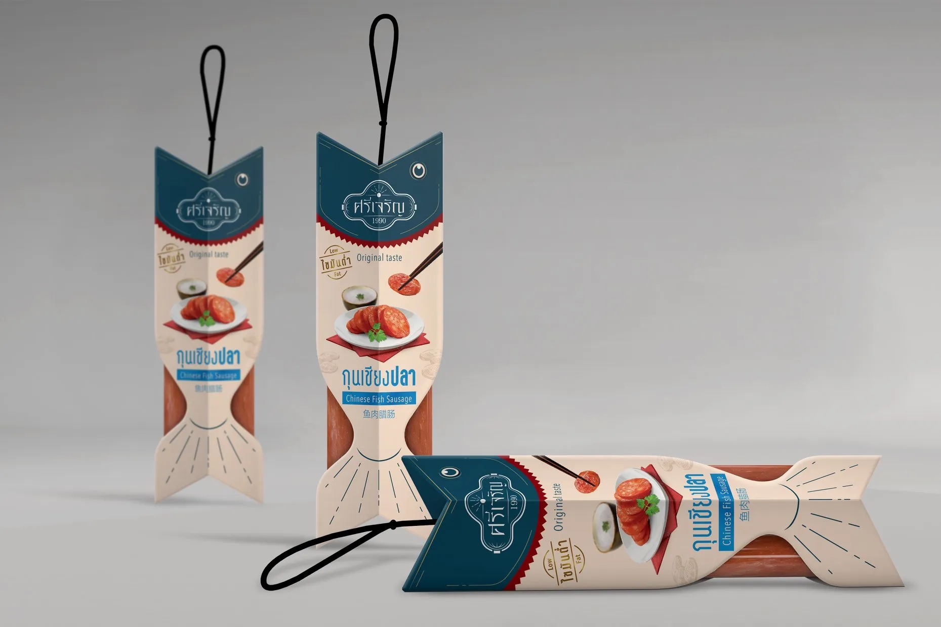 獨(dú)特風(fēng)格的魚(yú)肉臘腸包裝設(shè)計(jì)欣賞(圖1)