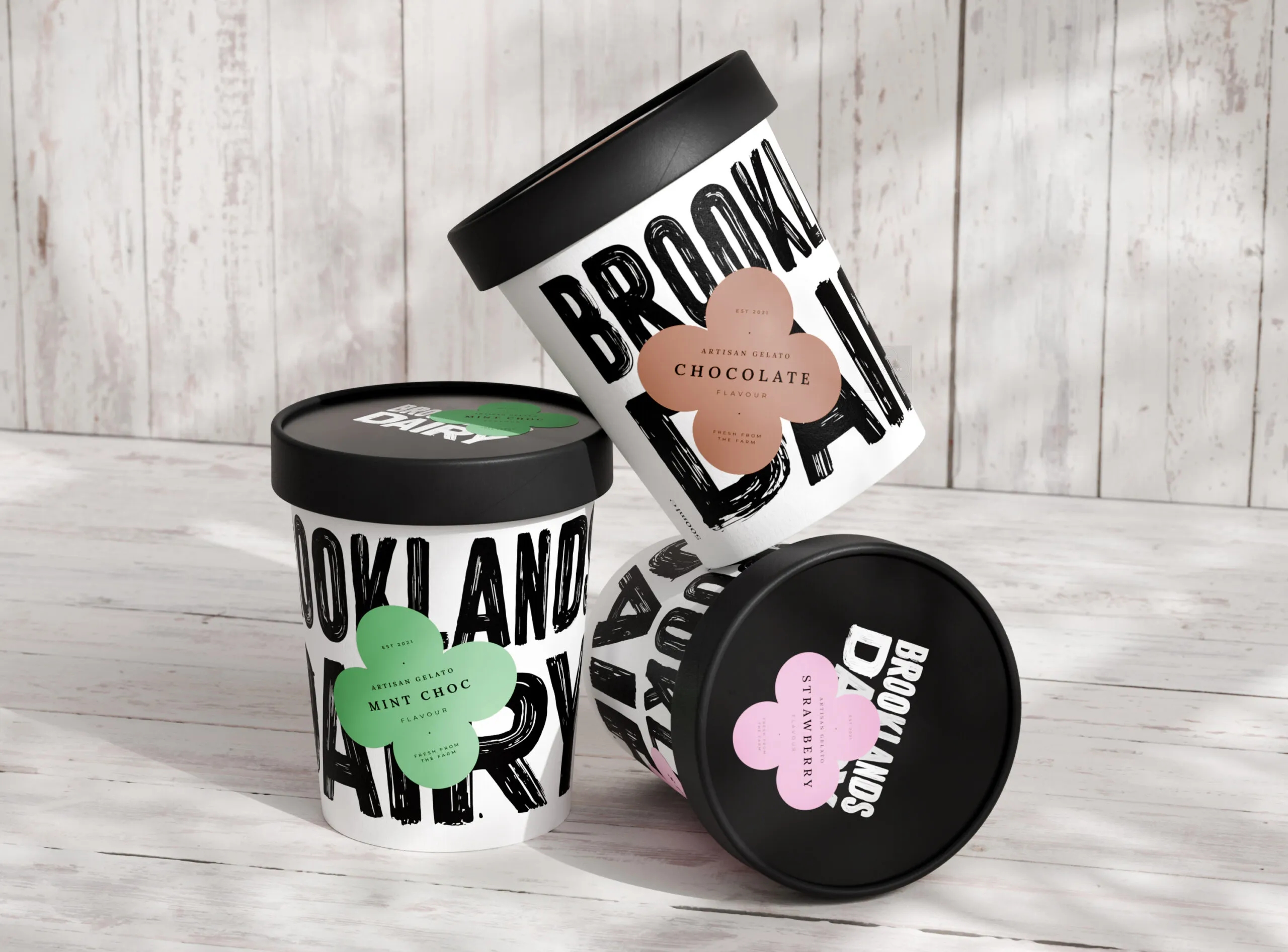 牛奶手工冰淇淋包裝如何設計(圖1)