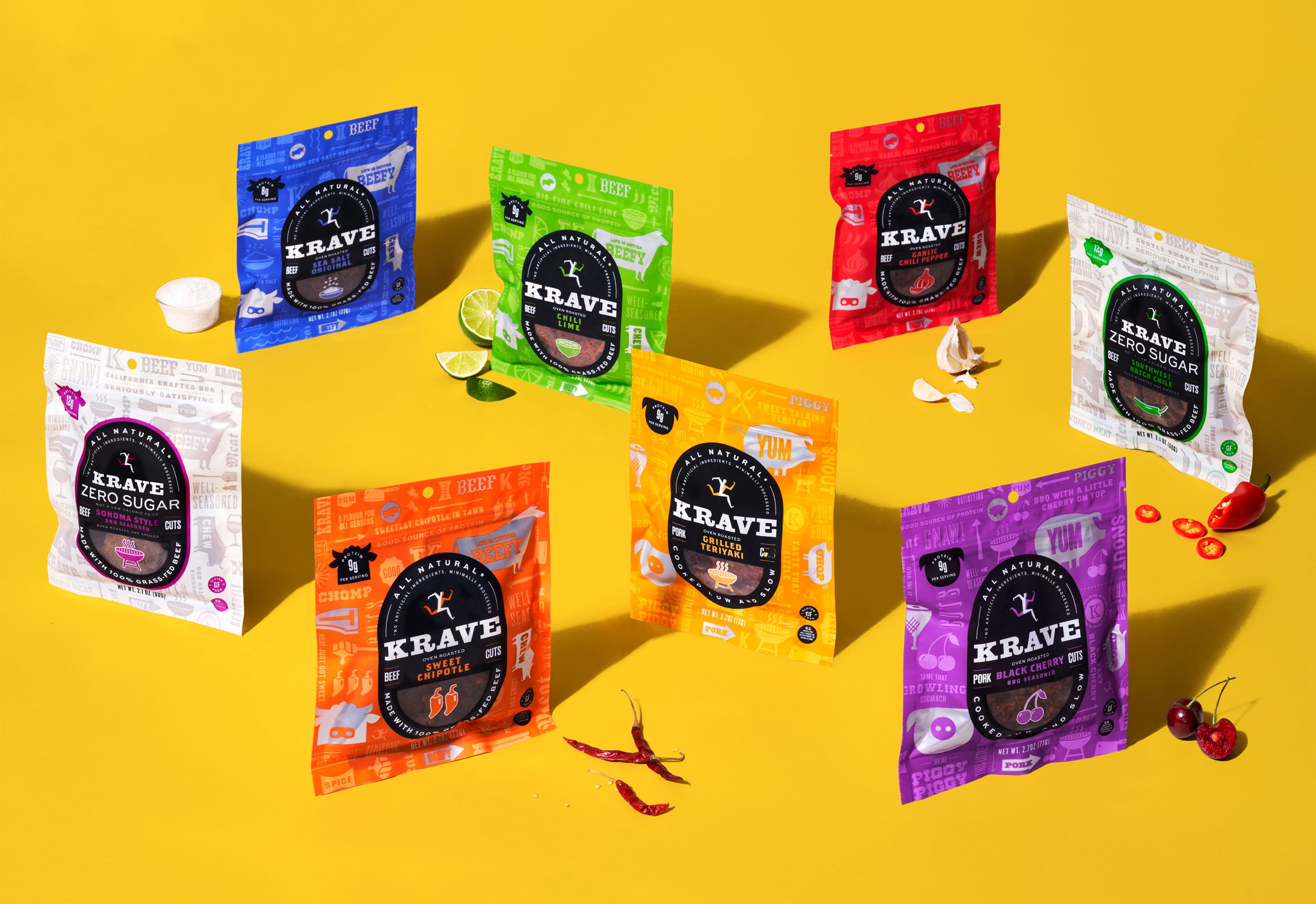 色彩明亮的肉干包裝設計欣賞(圖1) 色彩明亮的肉干包裝設計欣賞(圖1)