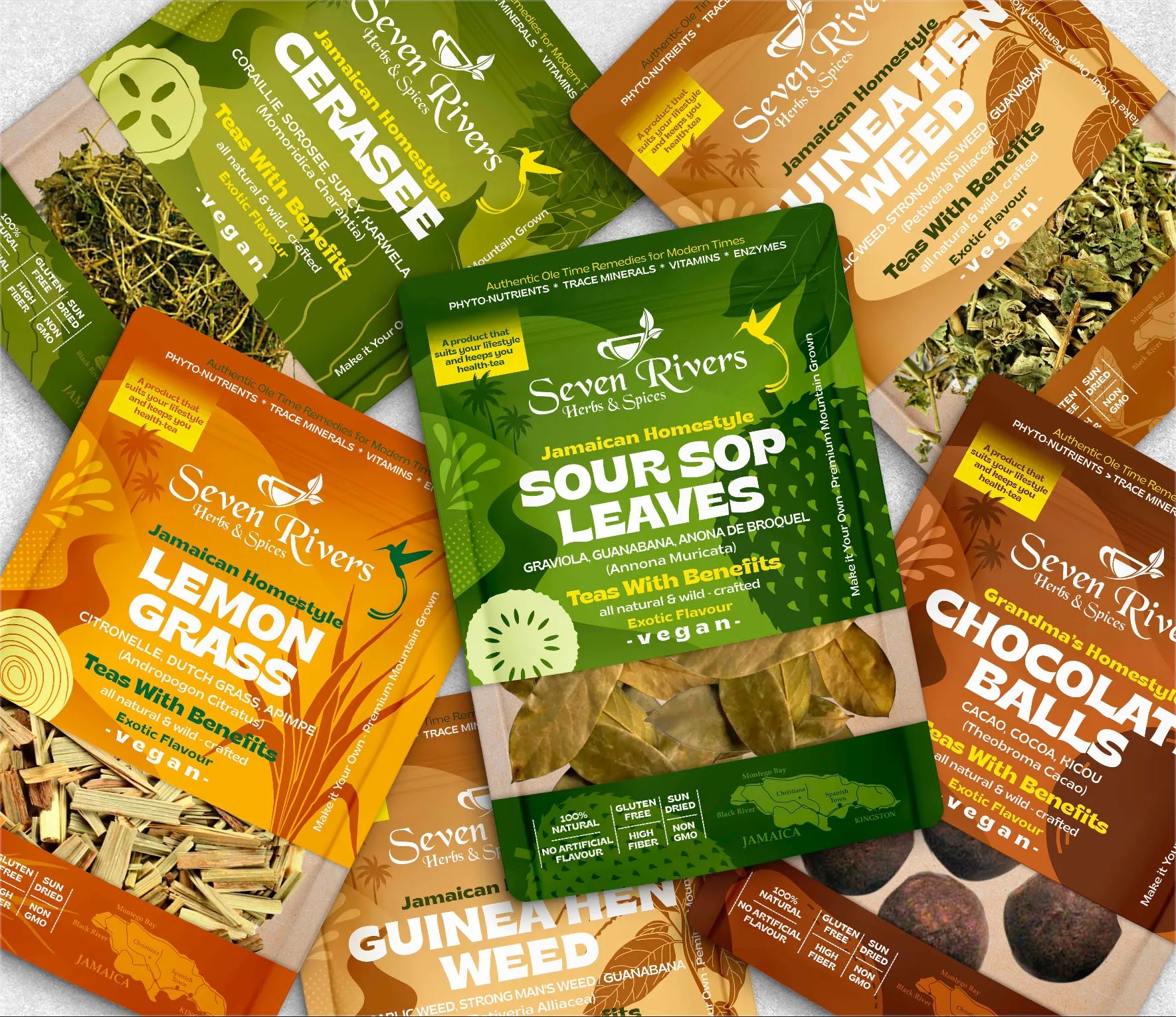 獨(dú)特而吸引人的中草藥涼茶包裝袋設(shè)計(jì)(圖1)