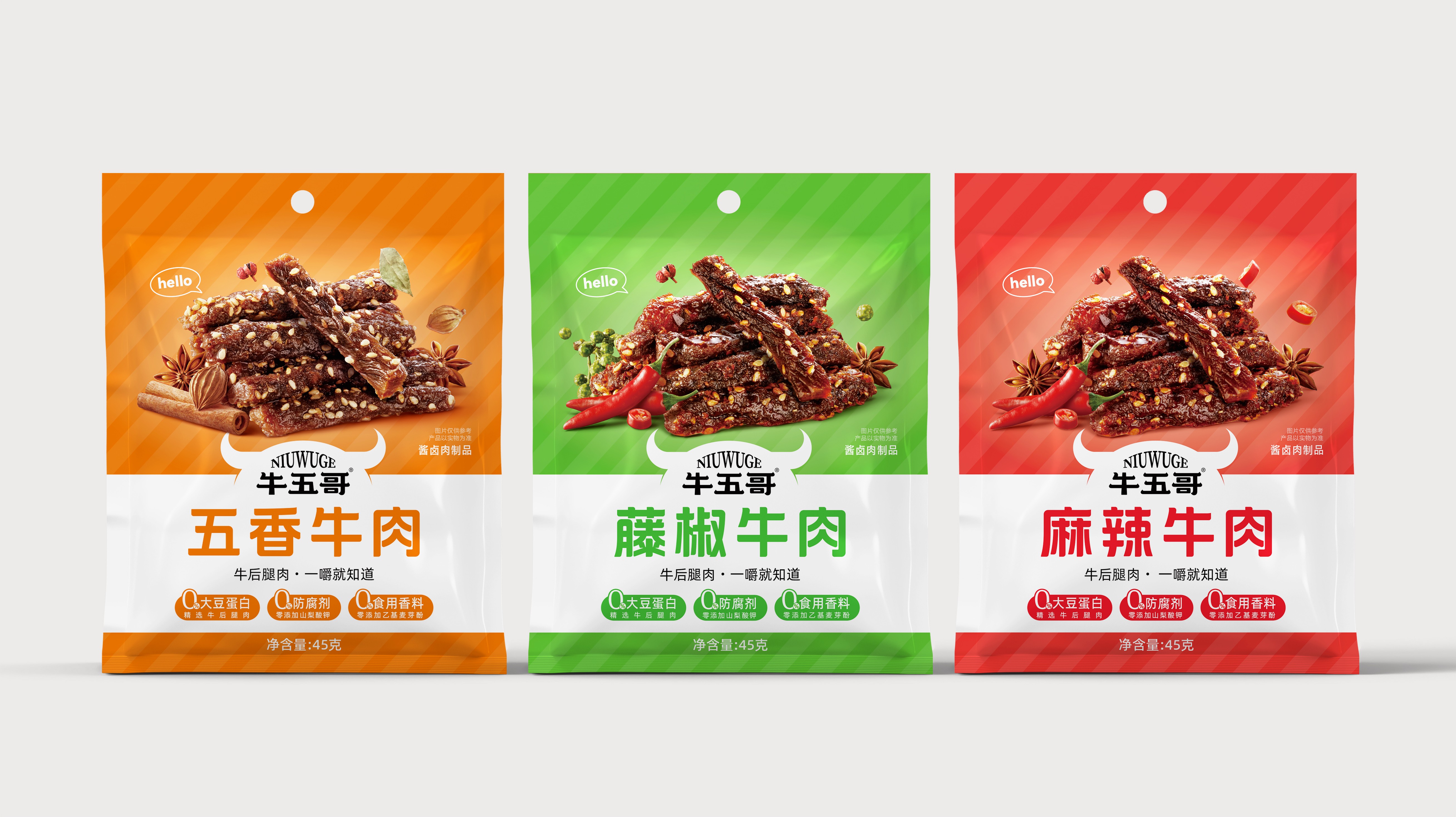 牛肉干包裝設計.jpg 四喜案例“牛五哥”牛肉干:用包裝設計撬動貨架競爭力,打造高復購零食品牌(圖1)