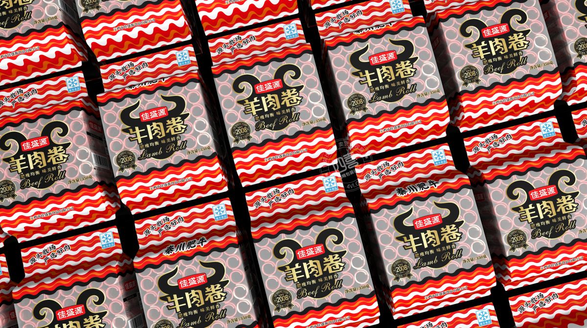 西安牛肉卷羊肉卷包裝設計(圖9) 西安牛肉卷羊肉卷包裝設計(圖9)