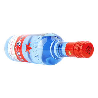 創意酒包裝設計二鍋頭酒 綿柔8純糧 藍瓶 53%vol 清香型白酒 500ml 單瓶裝產品包裝設計欣賞(圖4)