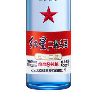 創意酒包裝設計二鍋頭酒 綿柔8純糧 藍瓶 53%vol 清香型白酒 500ml 單瓶裝產品包裝設計欣賞(圖6)