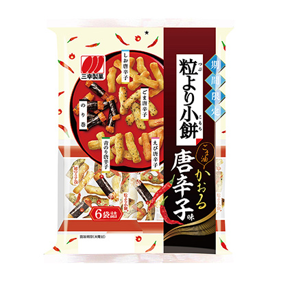 包裝設計公司推薦小餅香辣椒味勝于顆粒三幸制果包裝設計欣賞(圖1)