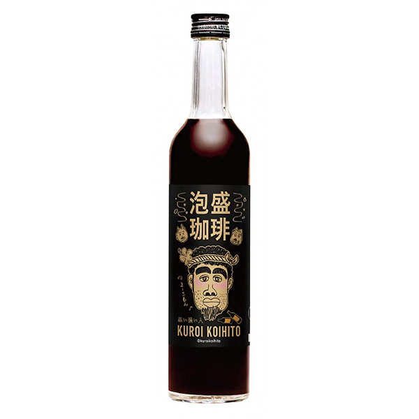 食品包裝設計欣賞黑色的濃人泡盛咖啡久米仙酒造發售包裝設計欣賞(圖1)