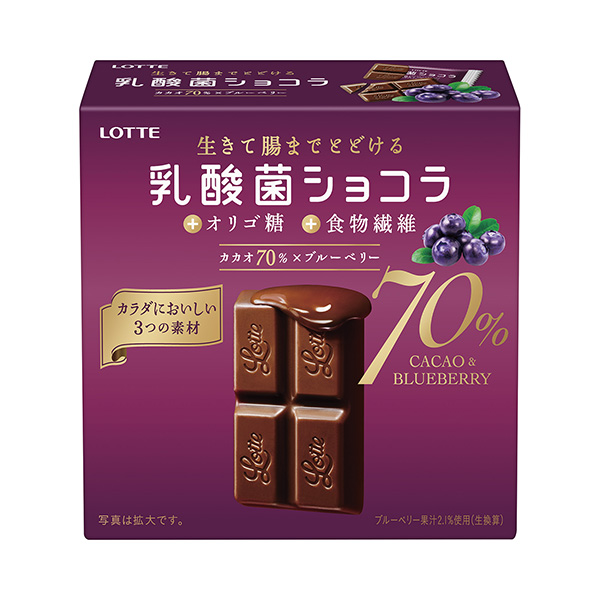 包裝設計公司推薦乳酸菌巧克力可可×藍莓樂天包裝設計欣賞(圖1)