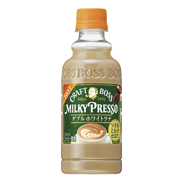 食品包裝設計欣賞牛奶老板牛奶咖啡雙白拿鐵熱三得利食品國際包裝設計欣賞(圖1)