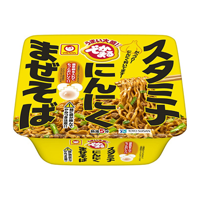 包裝設計公司推薦由丸醬決定的耐力大蒜混合蕎麥面東洋水產包裝設計欣賞(圖1)