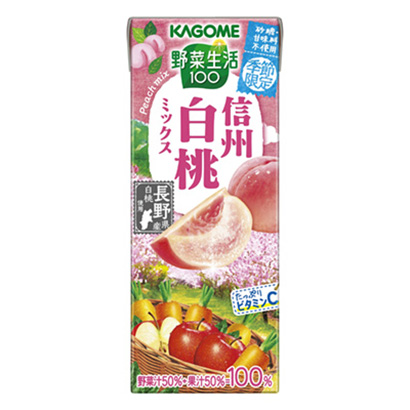 包裝設計公司推薦蔬菜生活信州白桃混合料可果美果實清涼飲料包裝設計(圖1)