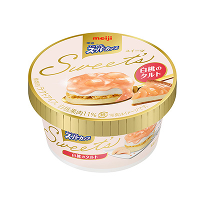 包裝設計公司推薦明治埃塞爾超級杯白桃之撻明治冰淇淋類包裝設計(圖1)