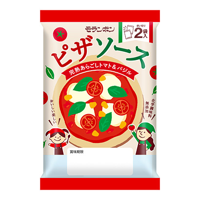 披薩醬熟透了的粗番茄羅勒莫朗本跨頁類包裝設計(圖1)