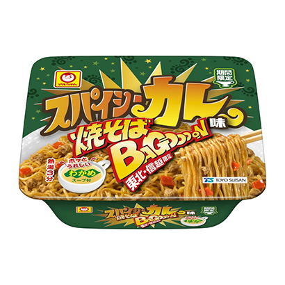 小丸炒面·蕎麥面·歐仁香料咖喱味東洋水產(chǎn)面類包裝設計(圖1)