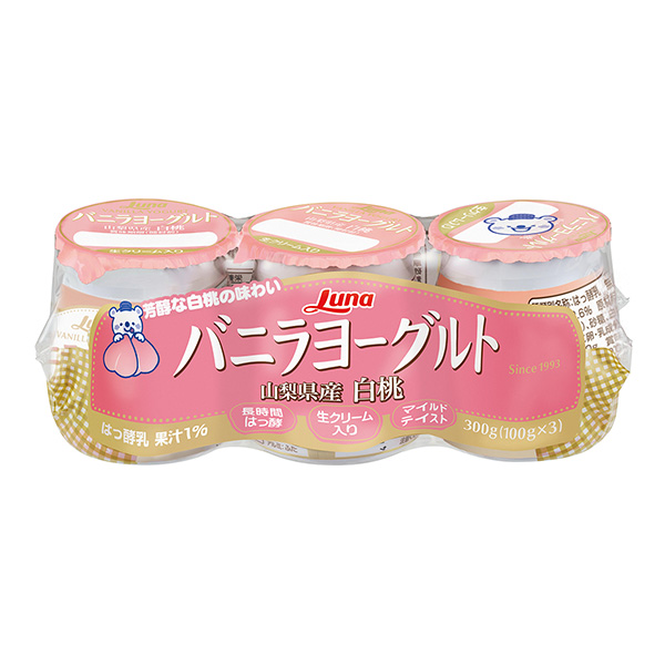 香草酸奶山梨縣產白桃包裝設計欣賞(圖1)