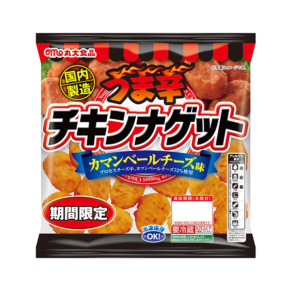 美味辣雞塊卡曼貝爾奶酪味丸大食品家常菜類包裝設計(圖1)