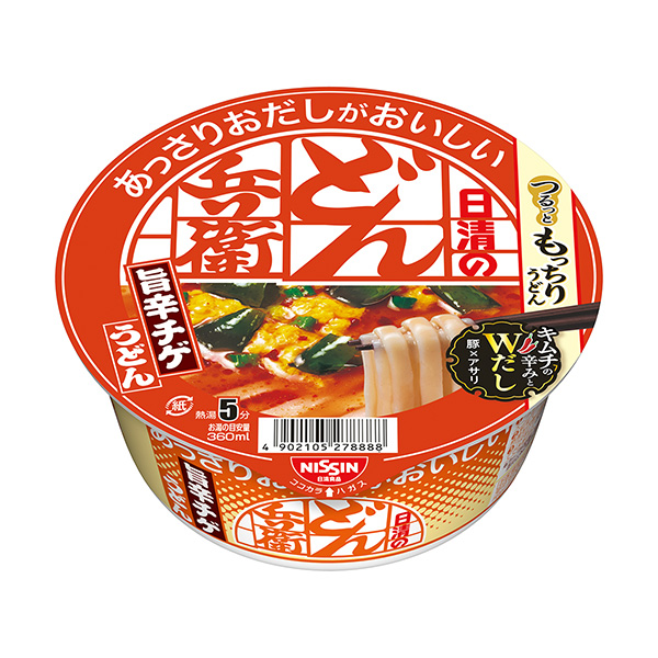 甲午清淡美味的烏冬面兵衛辣味烏冬面日清食品包裝設計欣賞(圖1)