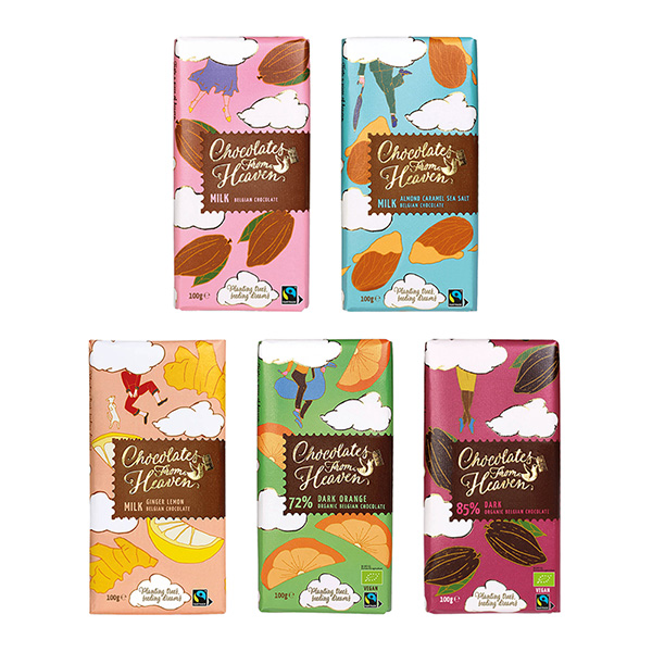 巧克力牛奶杏仁牛奶姜汁和檸檬深橙深橙綠茶中心包裝設計(圖1)