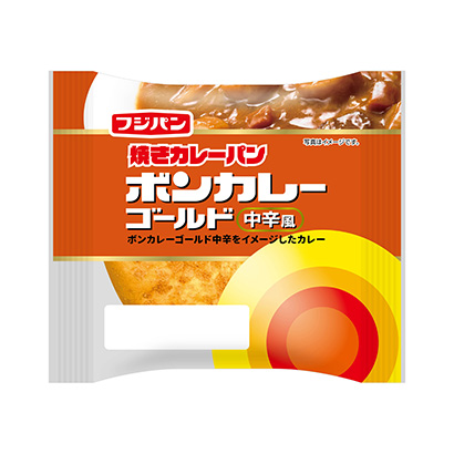 烤咖喱面包咖喱金中辛風富士面包面包麥片類包裝設計(圖1)