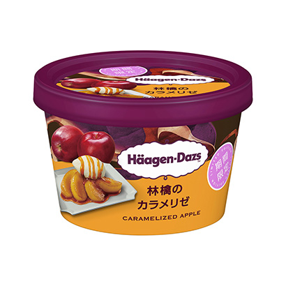 哈根達(dá)斯迷你杯蘋果的卡拉梅利澤限時(shí)哈根達(dá)斯日本冰淇淋類包裝設(shè)計(jì)(圖1)