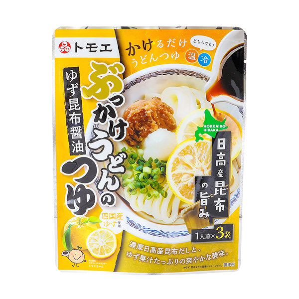 龍卷烏冬面的湯汁柚子海帶醬油包裝設計欣賞(圖1)