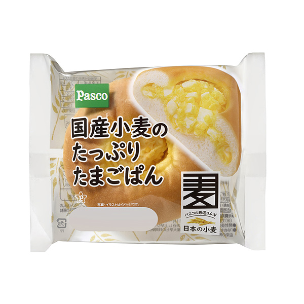 國產小麥飽滿的雞蛋面包敷島制面包面包麥片類包裝設計(圖1)