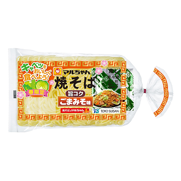 馬爾醬炒面限定春天的醇厚味噌味東洋水產(chǎn)食品飲料包裝設(shè)計(jì)(圖1)
