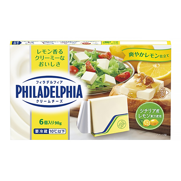 費城奶油奶酪清爽檸檬制作森永乳業食品飲料包裝設計(圖1)