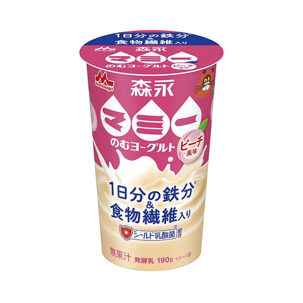 森永麻美所含的酸奶水蜜桃風味森永乳業(yè)食品飲料包裝設計(圖1)