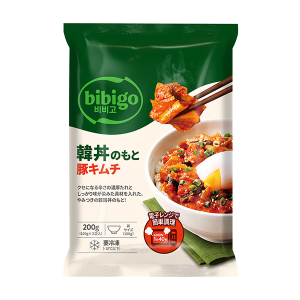 包裝設計欣賞bibigo ＜韓蓋飯基礎豬泡菜＞ ( CJ FOODS JAPAN ) 2024年9月1日發售(圖1)