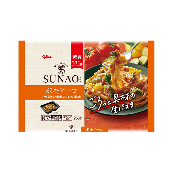 包裝設計欣賞SUNAO食材生意大利面＜ pomo doro ＞ (江崎格力高) (圖1)