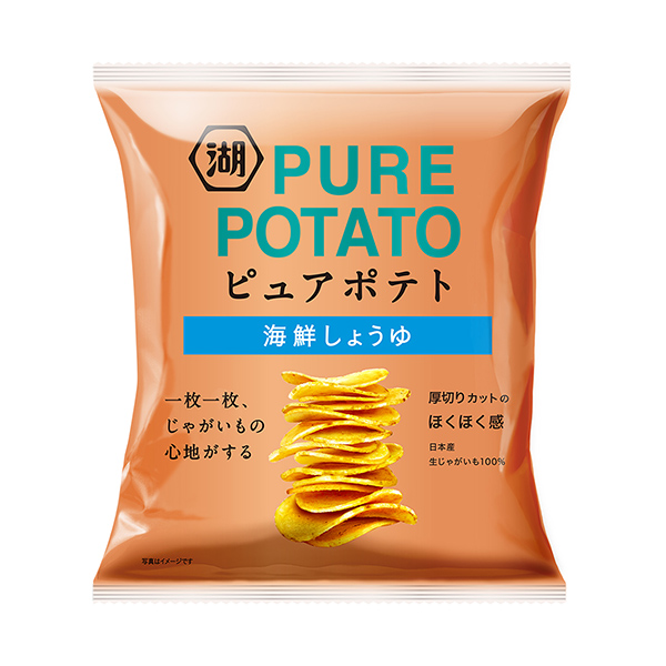 包裝設計欣賞純土豆＜海鮮醬油＞ (湖池屋) (圖1)