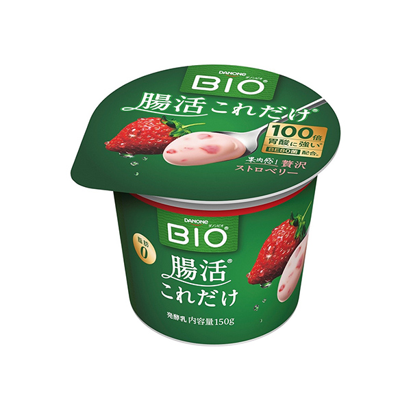 包裝設計欣賞達能酸奶腸活僅此一項＜奢侈草莓＞ (達能日本) (圖1)