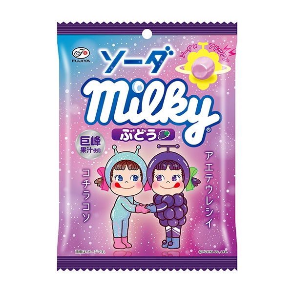 包裝設計欣賞蘇打磨坊主＜葡萄＞ (不二家) (圖1)