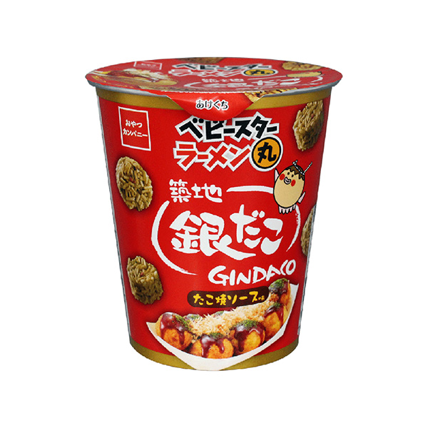 包裝設計欣賞嬰兒拉面丸＜筑地銀行章魚小丸子醬味＞ (點心公司) (圖1)